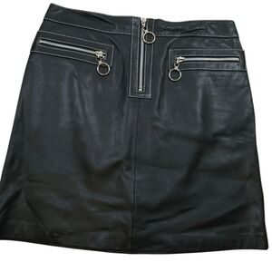 MICHAEL Michael Kors Vintage Y2K Leather Mini Skirt In 4